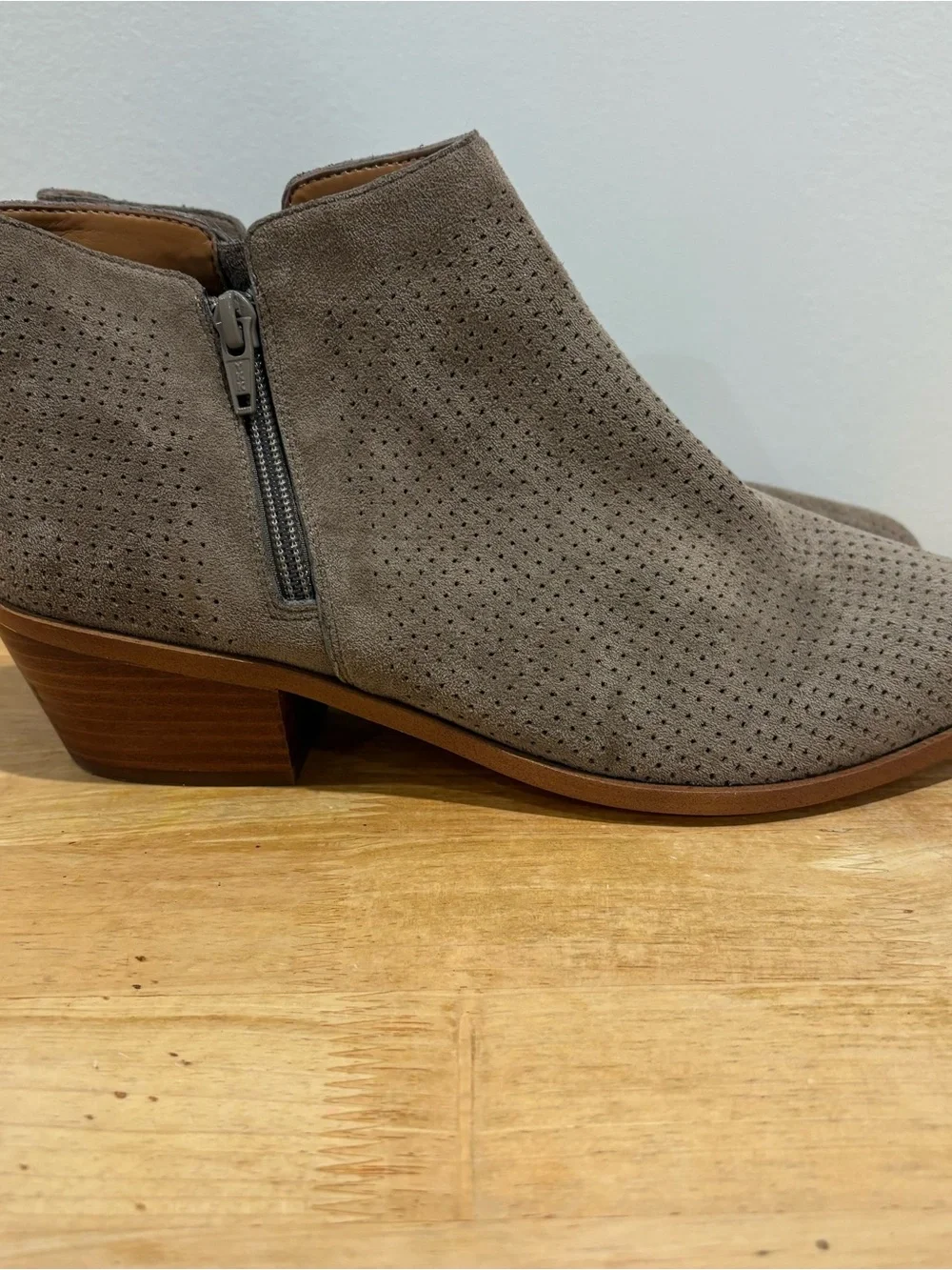 J. Crew Perforated Microsuede Boots size 10‎